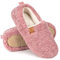 EverFoams Damen Warme Lammfell Memory Foam Vollpantoffel Anti-Rutsch Leicht Atmungsaktiv Winterhaus Rose, 39.5 EU