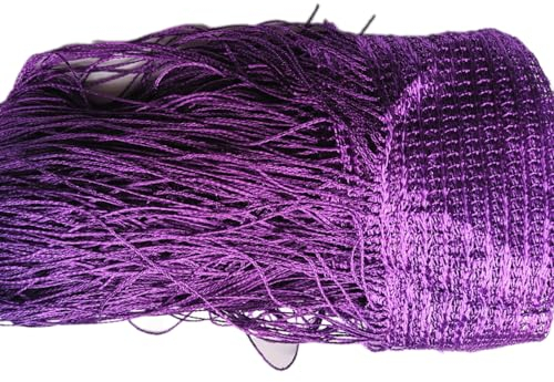 Wambere 2 Stück 1m × 2m Fadenvorhang Linienvorhang Türvorhang Hintergrundvorhang Seilvorhang Schnur Vorhang Gardine Curtain für Fensterdekoration Raumteiler Dekoration Feiertagsdekoration,Lila A