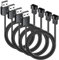 Gebildet 4pcs 50cm USB Sleeve Fan Power Adapter Cable, USB to 3pin/4pin Case Fan Adapter Connector Cable