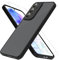 MIKULLE Mat Coque pour Samsung Galaxy A55 5G avec 1 Verre trempé Protection, Antichoc Housse Case de PC Translucide Arrière avec Silicone TPU Bumper et Caméra Protecteur Etui - Noir