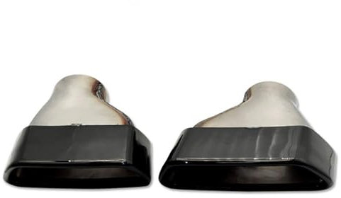 FGAITH 2 Stücke Edelstahl Auto Auspuffblenden Auspuffblende für BMW 5 Series G30 G38 530, Auto Endrohrblenden Endrohrblende Schalldämpfer Auspuff Blende Endrohre,A/Black