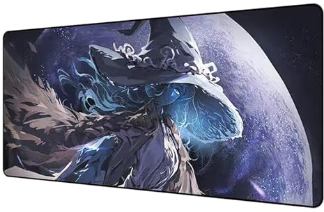 CUSTCH Elden Tapis de souris Ring | Tapis de souris de jeu bleu | XXL tapis de souris 900 x 400 | Grand tapis de bureau | Imperméable - Antidérapant | Ranni