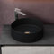 Sogood Lavabo Vasque à Poser Noir Mat 40x40x13 cm Lave Mains Rond en Céramique Revêtement NANO Easy Clean Bruxelles203