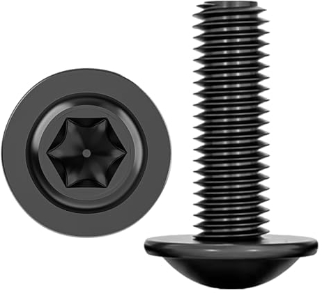 ORTAVA 20 viti M5 x 12, viti a testa bombata Torx, viti a flangia ISO 7380, viti a testa piatta con disco, in acciaio inox A2 V2A, filettatura completa