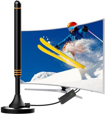 Antenna TV Interna 360° con Base Magnetica (Orange)