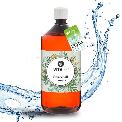 Ultraschallreiniger Konzentrat 1L zur Reinigung von Schmuck, Brillen, Uhrenarmbänder, Münzen, Besteck, kleine Werkzeuge | Hochergiebiger Spezialreiniger für alle Ultraschallreinigungsgeräte