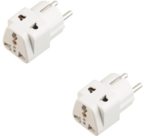 HOMSFOU 2 Pz trasformatore di energia adattatori per prese di corrente adattatore spina kenya adattatore per presa di corrente CA da parete estensore della spina rame bianca