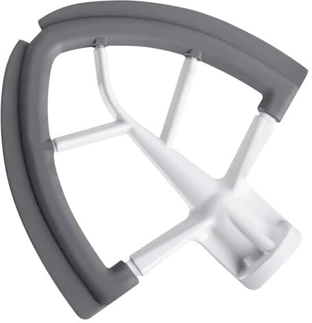 Compatibile con KitchenAid, planetaria con testa inclinabile, frusta piatta da 4,5-5 litri con bordi in silicone flessibile, scarto di ciotola