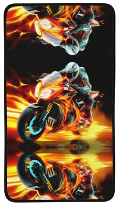 JDFHGNU Cooles Motorrad-Strandtuch, weiches, sehr saugfähiges Badetuch, großes dekoratives Handtuch, Hotel, Fitnessstudio und Spa, 40,6 x 71,1 cm
