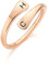 INBLUE Personalisierte 925 Sterling Silber Spirale Twist Ring für Frauen Gravur mit Name/Datum/Initial Ringe für Frauen Einstellbare Offene Versprechen Ringe Geschenk für Hochzeit Verlobung - B3