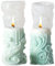 Dewocke Candle Moulds for Candle Making, Pillar Wave Candle Mould, Silicone Epoxy Resin Moulds, Silicone Candle Making Moulds for Making 3D Candles Soap Aromatherapy DIY Crafts (White)