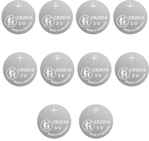 SANRLO Pilas de botón CR2016 de 3 V para reloj, coche, entrada sin llave, placa base de ordenador