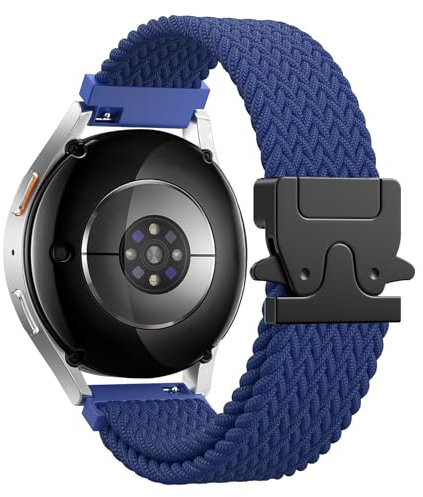 Astorgos Correa Trenzada para Samsung Galaxy Watch 7 6 5 4 FE 40mm 44mm/Watch 6 4 Classic 43mm 47mm 42mm 46mm/5 Pro 45mm/3 41mm/Active 2, 20mm Pulsera Deportiva de Nylon Elástico para Hombre Mujer, AM