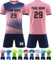 DIY Maillots et Ensembles et Enfants Adultes de Football Personnalisés Maillots de Soccer Foot avec Nom et Numéro T-Shirt de Football Gifts pour Adultes et Enfants,02 Rose