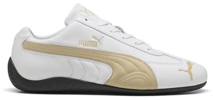 PUMA Mens Speedcat Shield Leather Lace Up Sneakers Shoes Casual - Black, White/Black/White, 9.5 UK