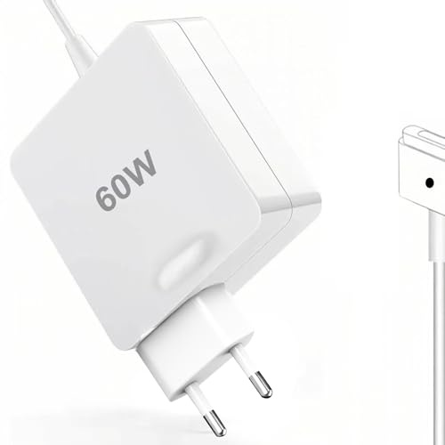 60W T-Tip Cargador, Compatible con Mac Book Pro Cargador/Mac Book Air Cargador, Adecuado para Mac Book Air/Pro de 11 y 13 Pulgadas (2012-2017), Modelos A1502, A1425, A1435, A1465, A1466