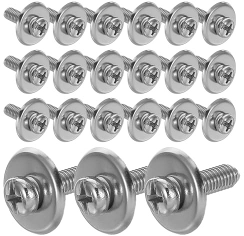 Ipetboom Lot de 40 Sets de Vis M5 en Acier Inoxydable Joints en Silicone Haute Température et Rondelles pour Fixation de Couvercle de Casserole, Kit de Rechange pour Ustensiles Cuisine,