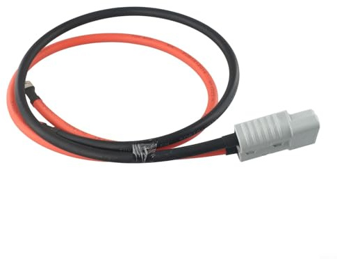 175 A Batteriekabel mit M8-Klemmen für Anderson-Stecker, 2 AWG, 1 m, Hochstromkabel, versilbertes Kupfer, für EV-Gabelstapler, Wohnmobil, Boot, Anhänger