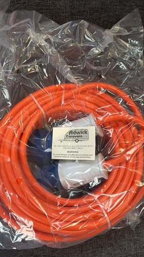 Heavy Duty Caravan Hook Up Cable,25M Extension Lead,16 Amp Cable 240V Camping Extension Lead,for Campervans & Motorhomes' Everyday Use