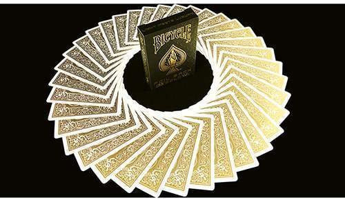 SOLOMAGIA Bicycle - Foil Back - Gold - Kartenspiel - Zaubertricks und Magie