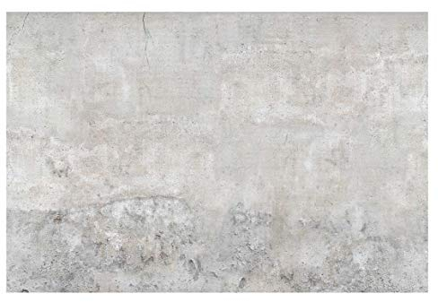 Bilderwelten Betonoptik Fototapete 3D inkl Kleister 384x255cm - Vliestapete Made in Germany - Betontapete Wohnzimmer - Stein Tapete Beton Optik - Beton Wand Tapete Flur Küche Schlafzimmer T_2291-E2