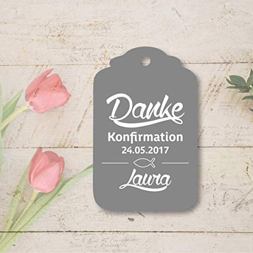 Geschenkanhänger Tags Etiketten Danke Kommunion Konfirmation Taufe
