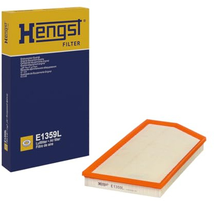 HENGST - Luftfilter E1359L - Luft-Filtereinsatz für KFZ | Hochwertiger Motorluftfilter für Otto- oder Dieselmotor - Schutz für Motoren - Wasserbeständig