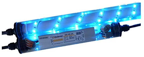 Lichtidee Led Gabionen Licht Beleuchtung LED 2x0,9m länge 360° Farbe blau Außenbeleuchtung Steinmauer Garten