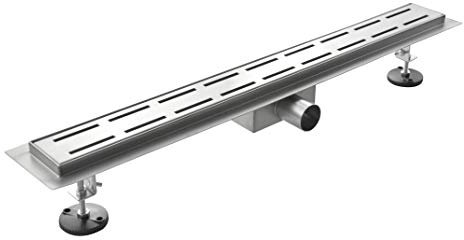 Canalina Di Scarico Per Piatto Doccia A Pavimento Acciaio Inox (80x7 cm, Tratto)