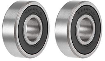sourcing map 6000-2RS Rillenkugellager Z2 10mm x 26mm x 8mm Doppelt abgedichtet Kohlenstoffstahl 2St.