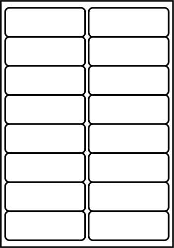 SmithPackaging Selbstklebende Adress-Etiketten, A4, 16 Etiketten pro Blatt, 100 Blatt, 99,1 x 34 mm, 1600 Etiketten