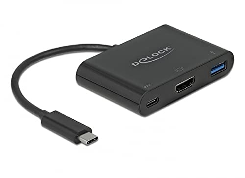 Delock USB Type-C Adapter zu HDMI 4K 30 Hz mit USB Typ-A und USB Type-C PD