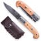 DELLINGER Olive Sentinell & Damast Coltello tascabile e coltello pieghevole in acciaio damascato e coltello damascato per esterni, lama da 9,5 cm