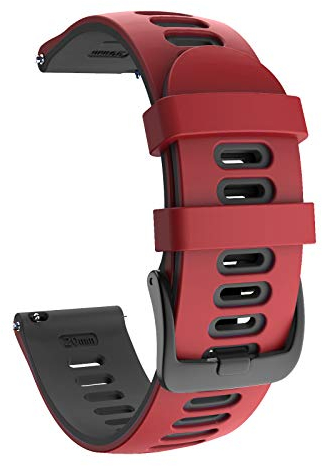 ISABAKE 20mm Cinturino Orologio in Silicone Morbido per Galaxy Watch 42mm/Vivoactive 3/ Galaxy Active 2/Forerunner 245/245 Music/Vivomove HR/Forerunner 645/645 Music
