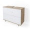 Vicco Waschbeckenunterschrank Ilias, Waschtischunterschrank mit Schubladen, Sonoma/Weiß, 80 x 60.8 cm