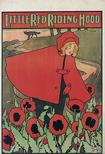 Little Red Riding Hood by John Hassall 1898 Print Poster Wall Art Picture A4 +