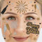 Party Factory Face Tattoo `Happy New Year´, temporäres Glitter Gesichtstattoo für Kinder und Erwachsene für Silvester, Motto Party