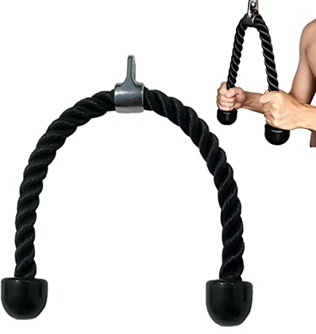 LAPONO Nylon Antidérapant Corde à Triceps pour, Musculation Câble Traction Rope Gym Aptitude,Raffermir Corde Abaisser Attachement avec poignée antidérapante pour la Maison ou la Salle de Sport-le