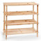 AC - Zapatero de 4 Niveles - Fabricado en Madera Natural - Estantería Multiusos - Ideal para recibidor, Pasillo o Dormitorio - 67 x 63 x 26 cm - Color Madera Clara