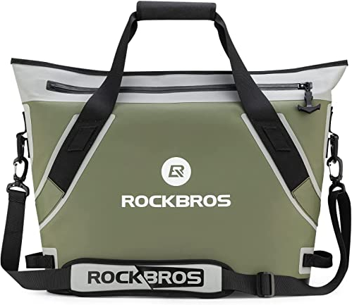 ROCKBROS Bolsa Nevera 22L Enfriamiento 48H Portátil Impermeable Flexible para Camping Picnic Playa Barbacoa Pescar Viaje en Coche Gris