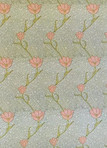 Wallpaper Garden Tulip William Morris Design, Dolls House Miniature