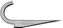 tecuro (Gas) Rohrhaken 1/2 Zoll - DN 15 - Ø 21,3 mm, Eisen roh/schwarz - 541GR012