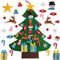 Albero di Natale in feltro, albero di Natale per bambini, 100 cm, albero di Natale in feltro fai da te con 26 ornamenti rimovibili, decorazioni da parete per Capodanno