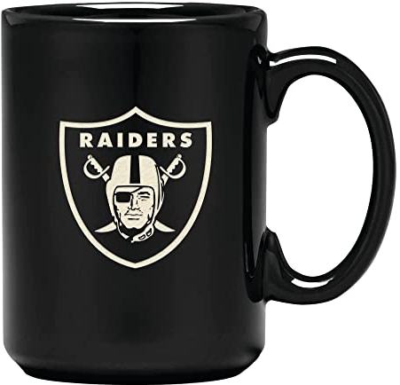 Las Vegas Raiders NFL Tasse Becher Mug ** Lasergravur ** besonders hochwertig 450 ml