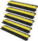 VEVOR Rampe Protection Câble à 2 Canaux 5PCS Passage de Câble au Sol TPU 91,8x25x4,3 cm Passe Câble Ralentisseur Charge 10000 kg avec Couvercle Supérieur Rabattable pour Routes, Parkings, Noir/Jaune