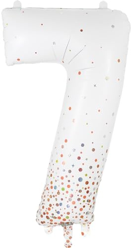 Oaktree 86,4 cm Nummer 7 Sparkling Fizz Holographic Rose Gold
