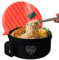 AI LOVE PEACE Microwave Noodle Bowl, BPA-Free 1200ml Soup Mug with Handles, Portable Ramen Container for Students & Offices, Red