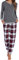 Ekouaer Ensemble Pyjama avec Chemise À Manches Longues Pyjama Femme Ensemble de Pyjama Femme avec T-Shirt à Manches Longues et Pantalon Long