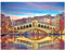 DCIDBEI Square Diamond Painting Italien Landschaft 50x40 cm Eckige Steine Brücke Rialtobrücke Erwachsene Landschaften Bilder Mosaik