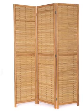 CREEDWOOD PARAVENT Maya | 3 Pezzi, bambù, 170x40 cm | divisorio in bambù, Schermo Naturale per la Privacy, divisorio per Ambienti, Schermo Pieghevole